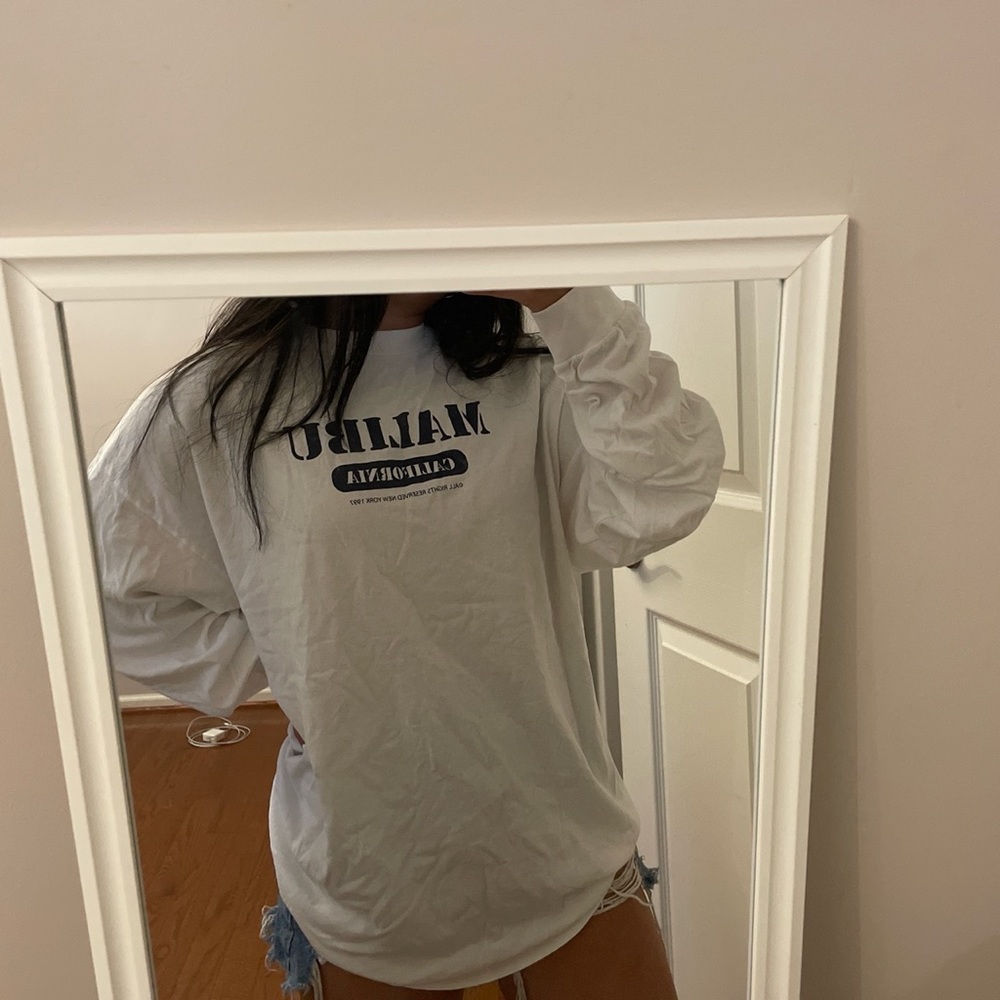 Brandy Melville White Malibu Long Sleeve